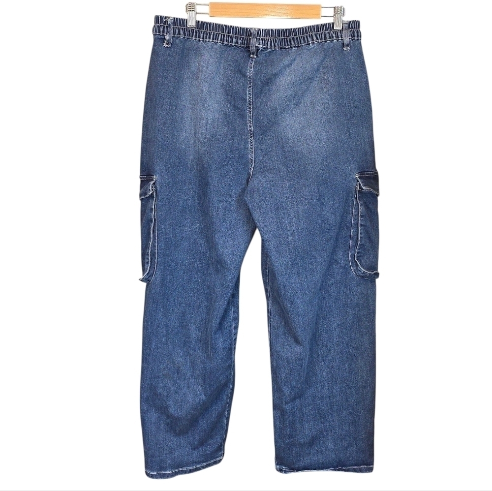Madden NYC Wide Leg Cargo Drawstring Waist Skater Jeans Size XL - Picture 10 of 14